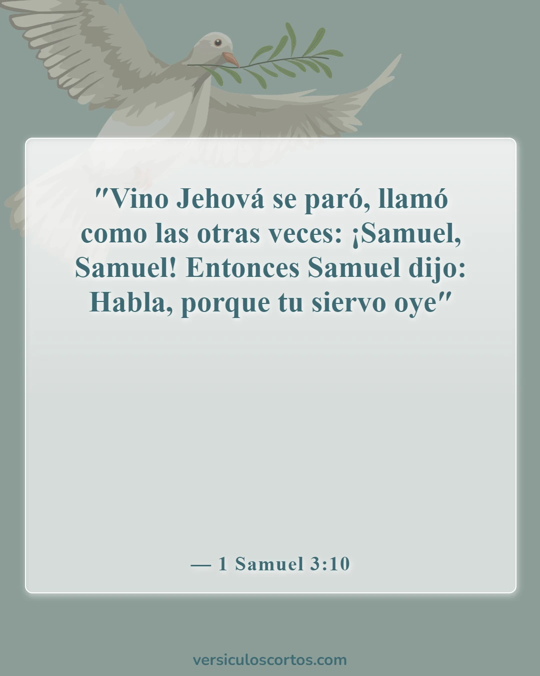 Versículos de la Biblia sobre Dios hablándote (1 Samuel 3:10)