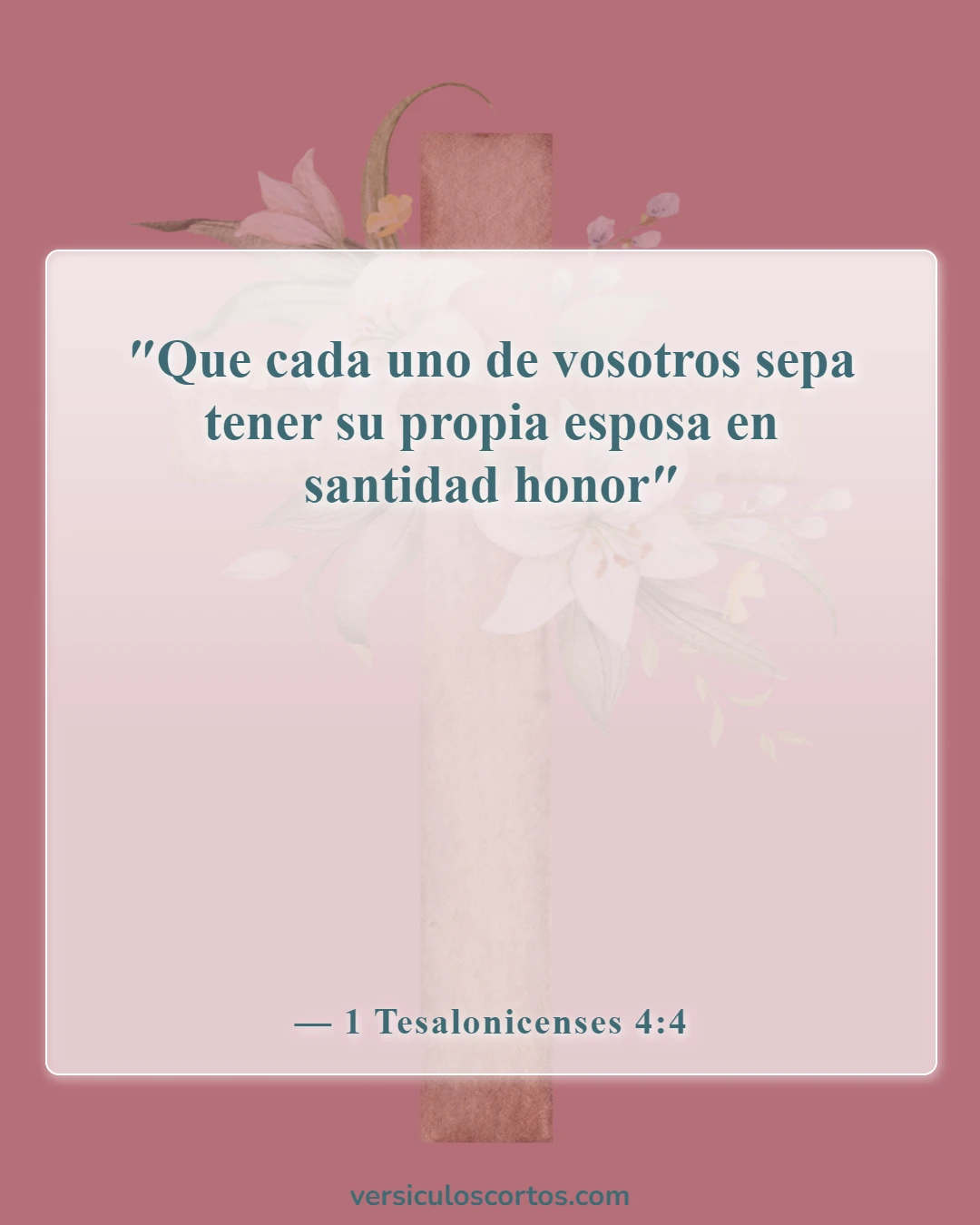 Versículos de la Biblia sobre cometer adulterio (1 Tesalonicenses 4:4)