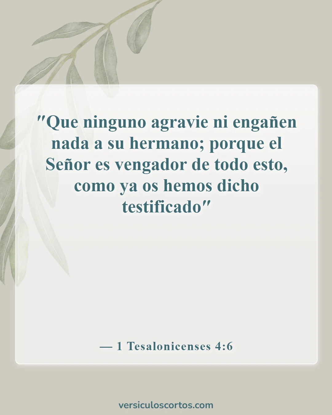 Versículos de la Biblia sobre el maltrato (1 Tesalonicenses 4:6)
