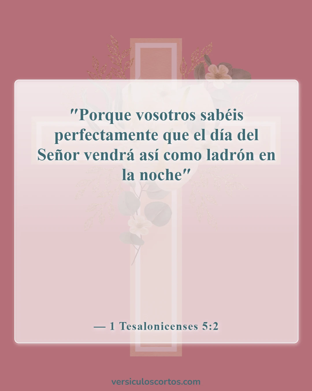 Versículos de la Biblia sobre la vuelta de Jesús (1 Tesalonicenses 5:2)