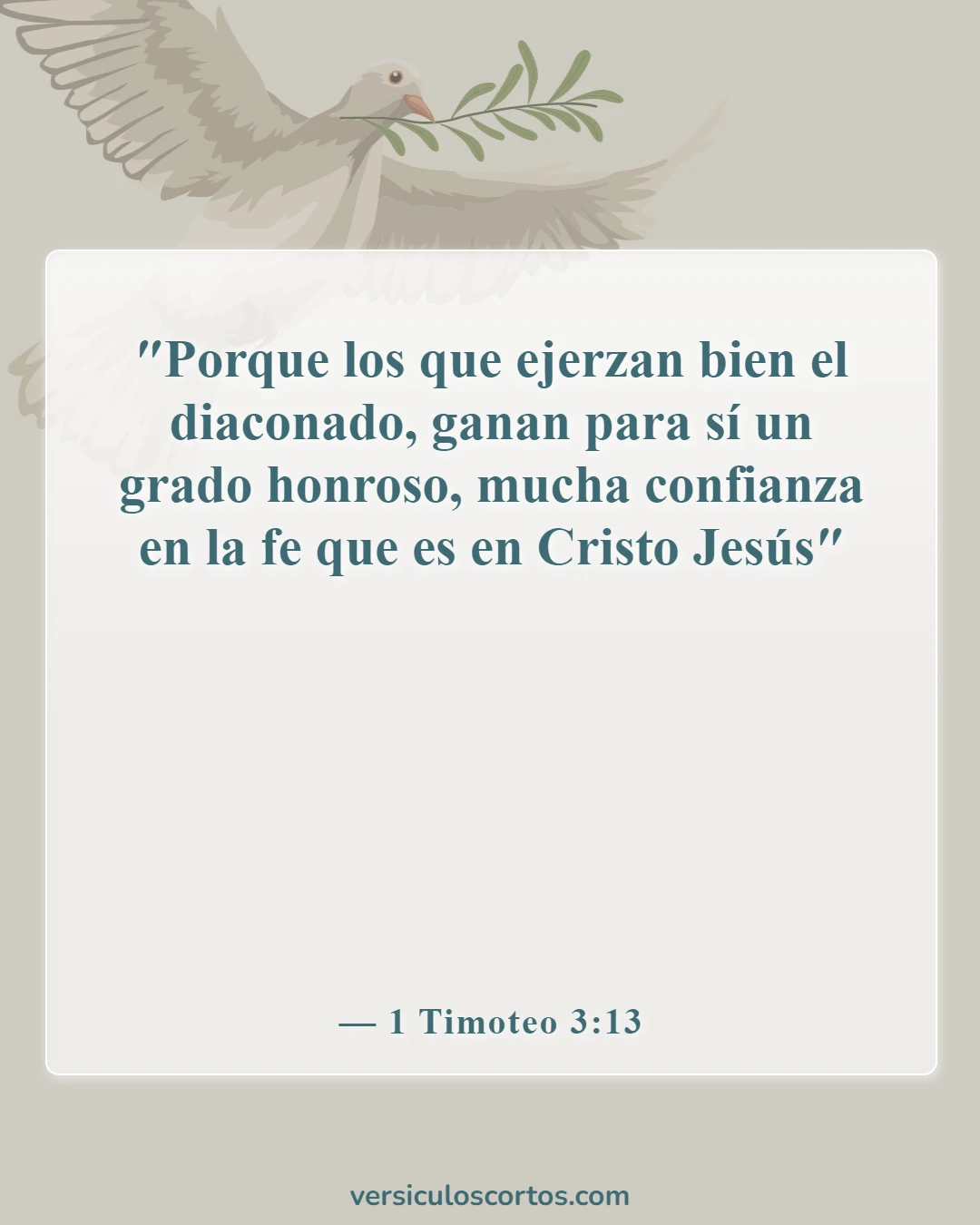 Versículos de la Biblia sobre las calificaciones de los ancianos (1 Timoteo 3:13)