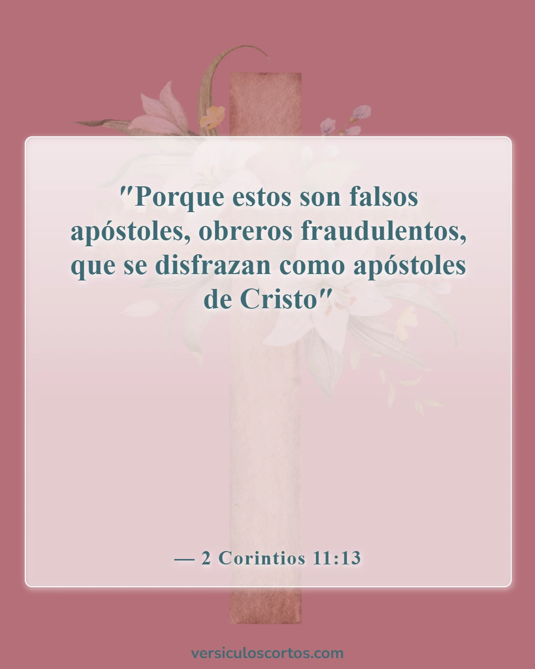 Versículos de la Biblia sobre falsos profetas (2 Corintios 11:13)