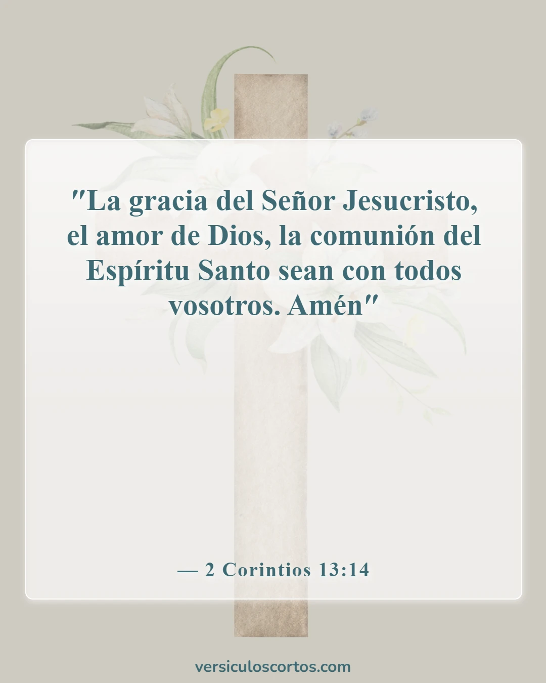 Versículos bíblicos sobre la gracia de Dios (2 Corintios 13:14)