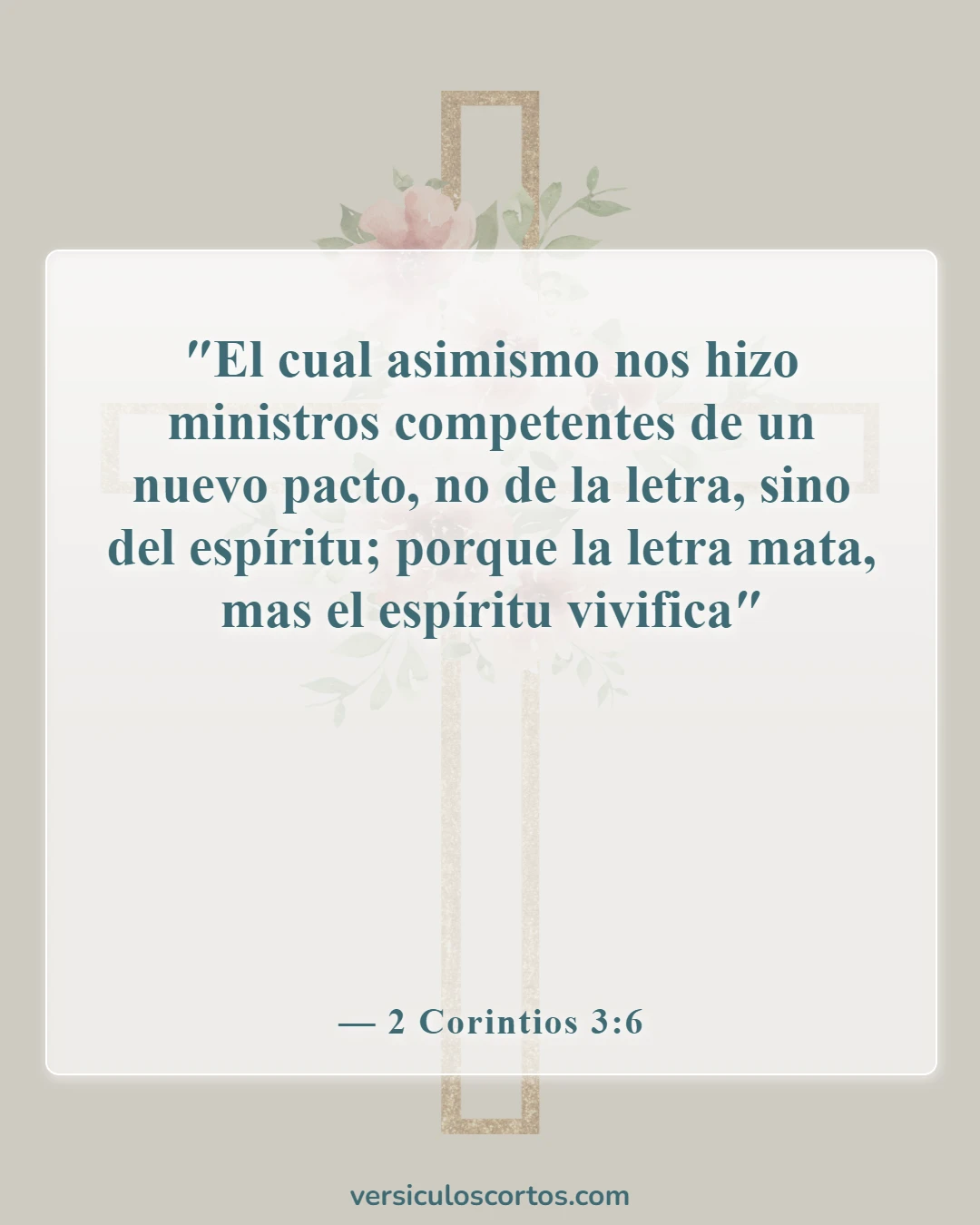 Versículos bíblicos sobre el propósito de la ley (2 Corintios 3:6)