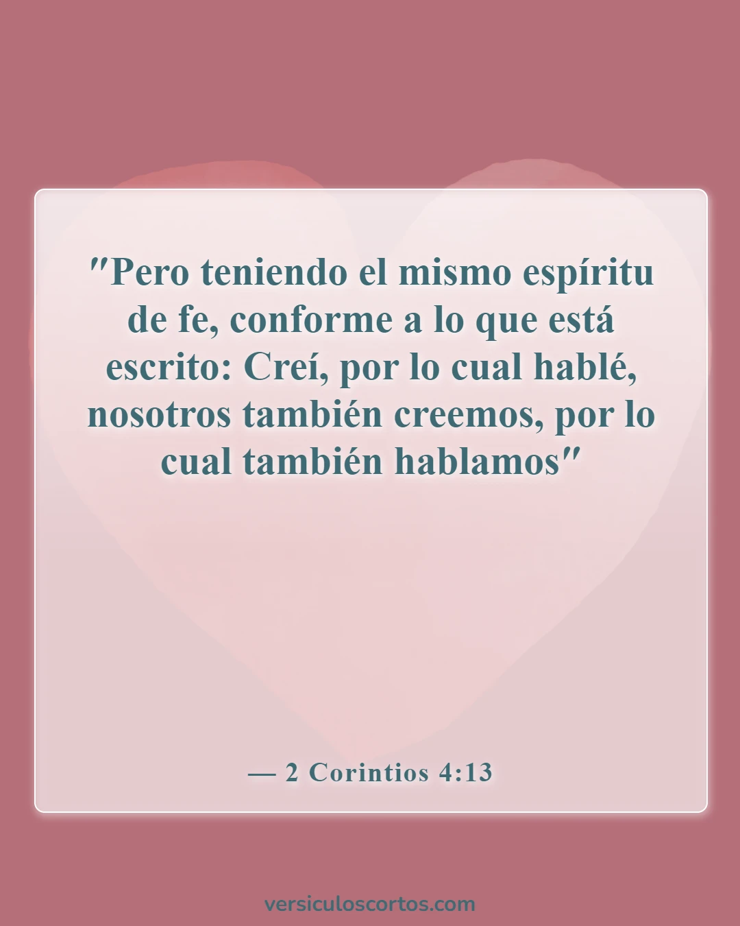Versículos de la Biblia sobre la fe en Dios (2 Corintios 4:13)