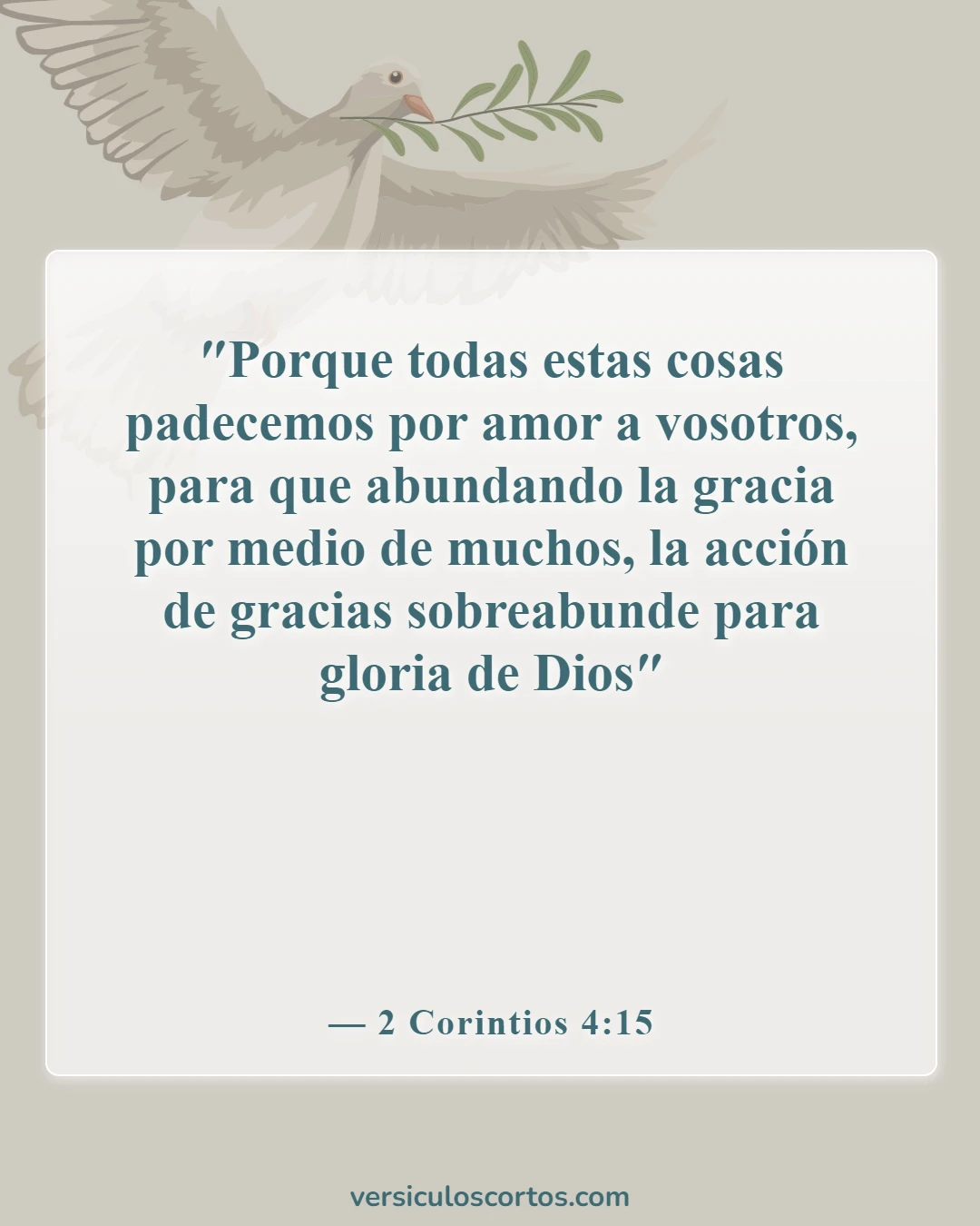 Versículos bíblicos sobre la vida abundante (2 Corintios 4:15)
