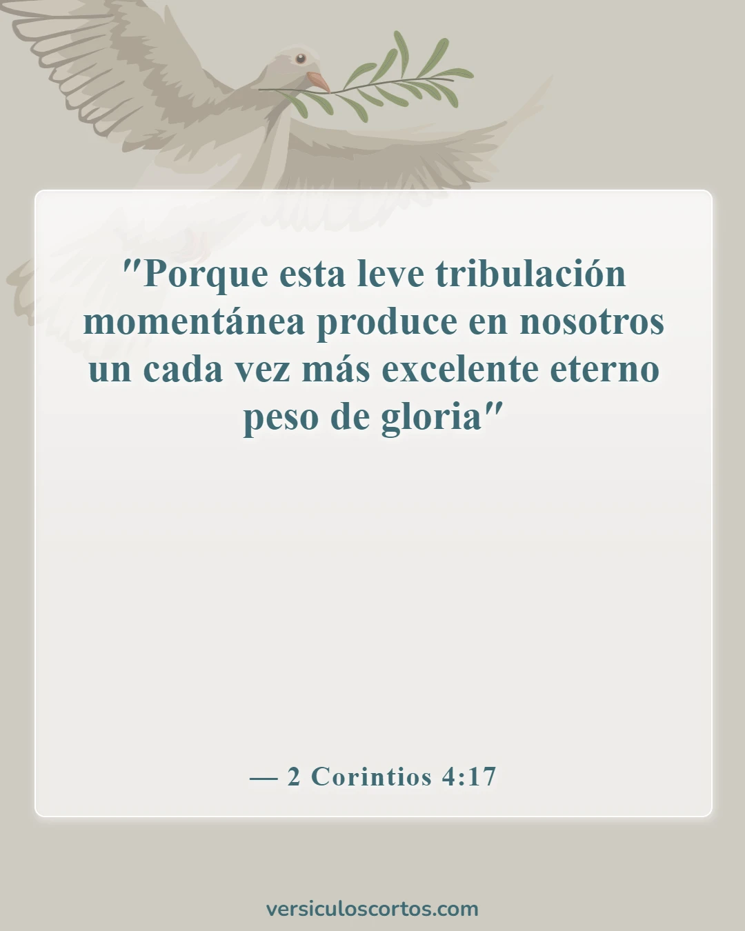 Versículos de la Biblia sobre la muerte de un amigo (2 Corintios 4:17)