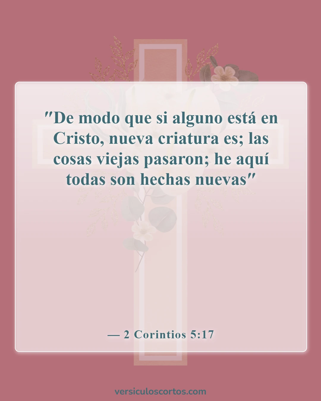 Versículos de la Biblia sobre el verdadero cristiano (2 Corintios 5:17)