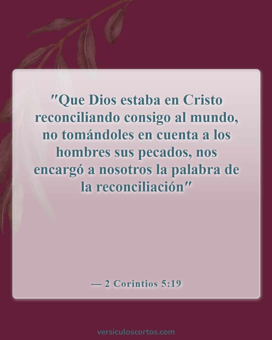 Versículos de la Biblia sobre el perdón de los pecados (2 Corintios 5:19)
