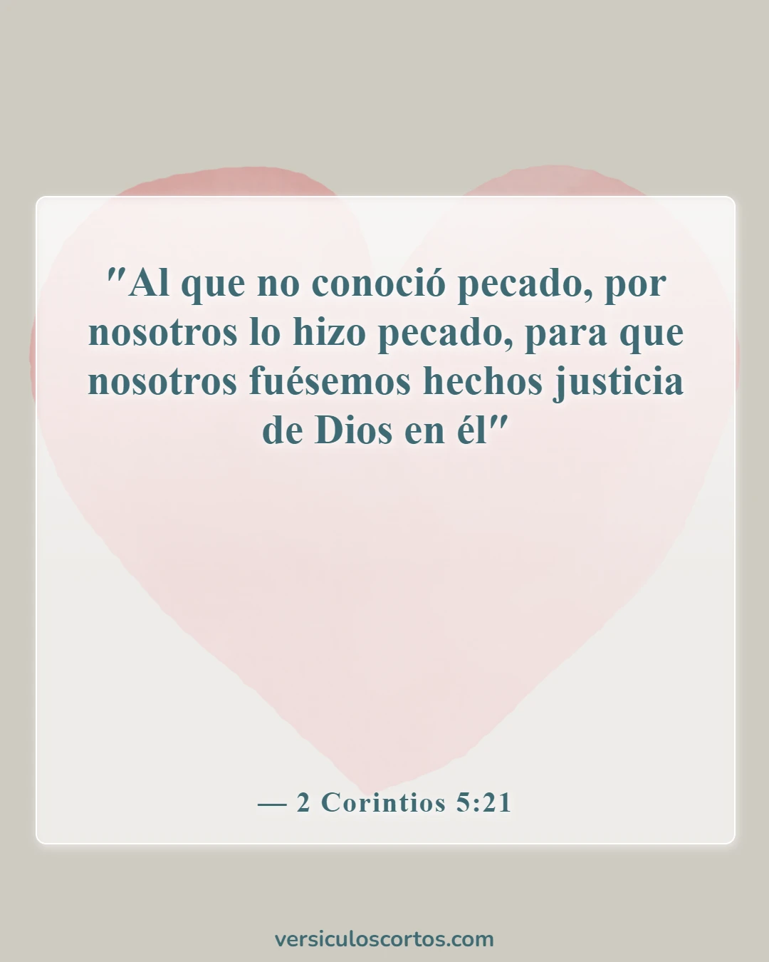 Versículos bíblicos sobre la salvación (2 Corintios 5:21)