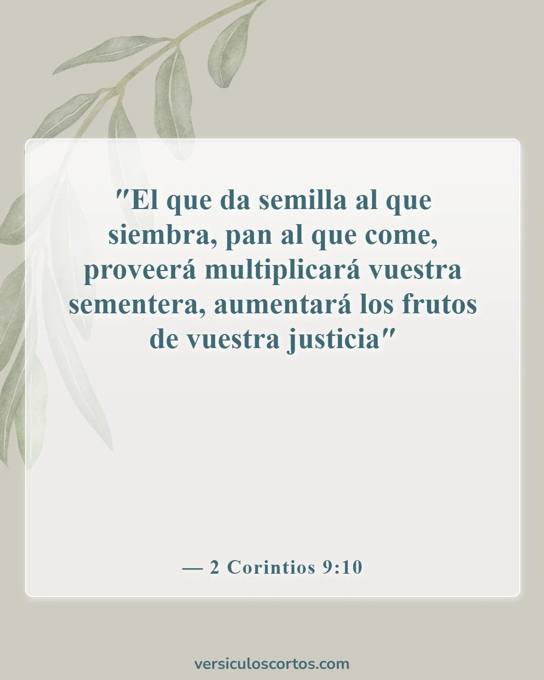 Versículos bíblicos sobre el alimento espiritual (2 Corintios 9:10)