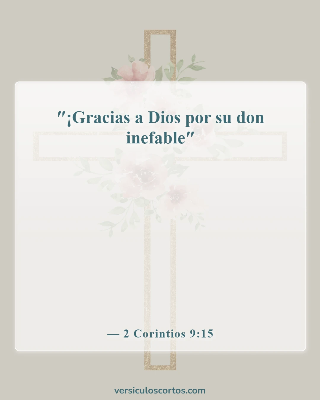 Versículos de la Biblia sobre la Apreciación de la Vida (2 Corintios 9:15)