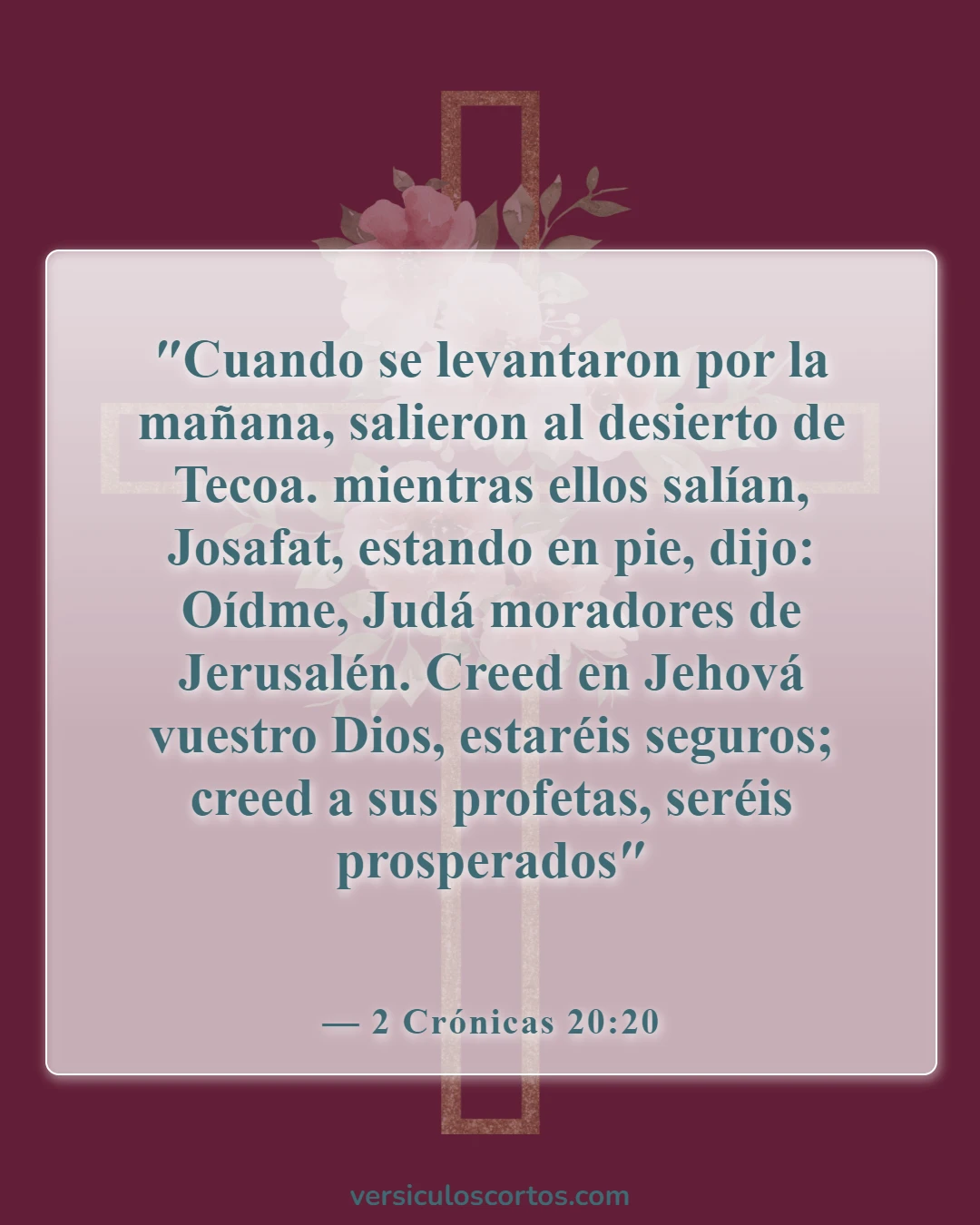 Versículos de la Biblia sobre la oración matutina (2 Crónicas 20:20)
