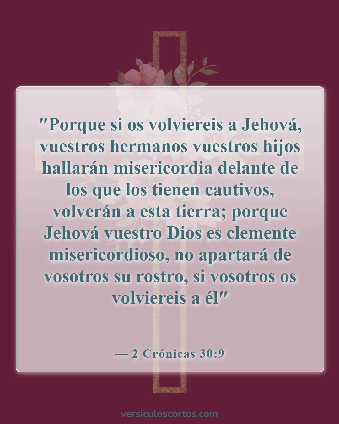 Versículos de la Biblia sobre la confesión de pecados (2 Crónicas 30:9)