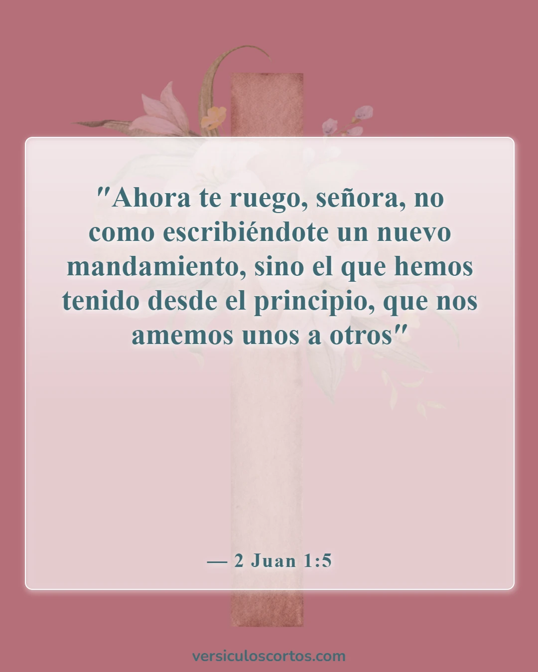 Versículos de la Biblia sobre Jesús como amigo (2 Juan 1:5)