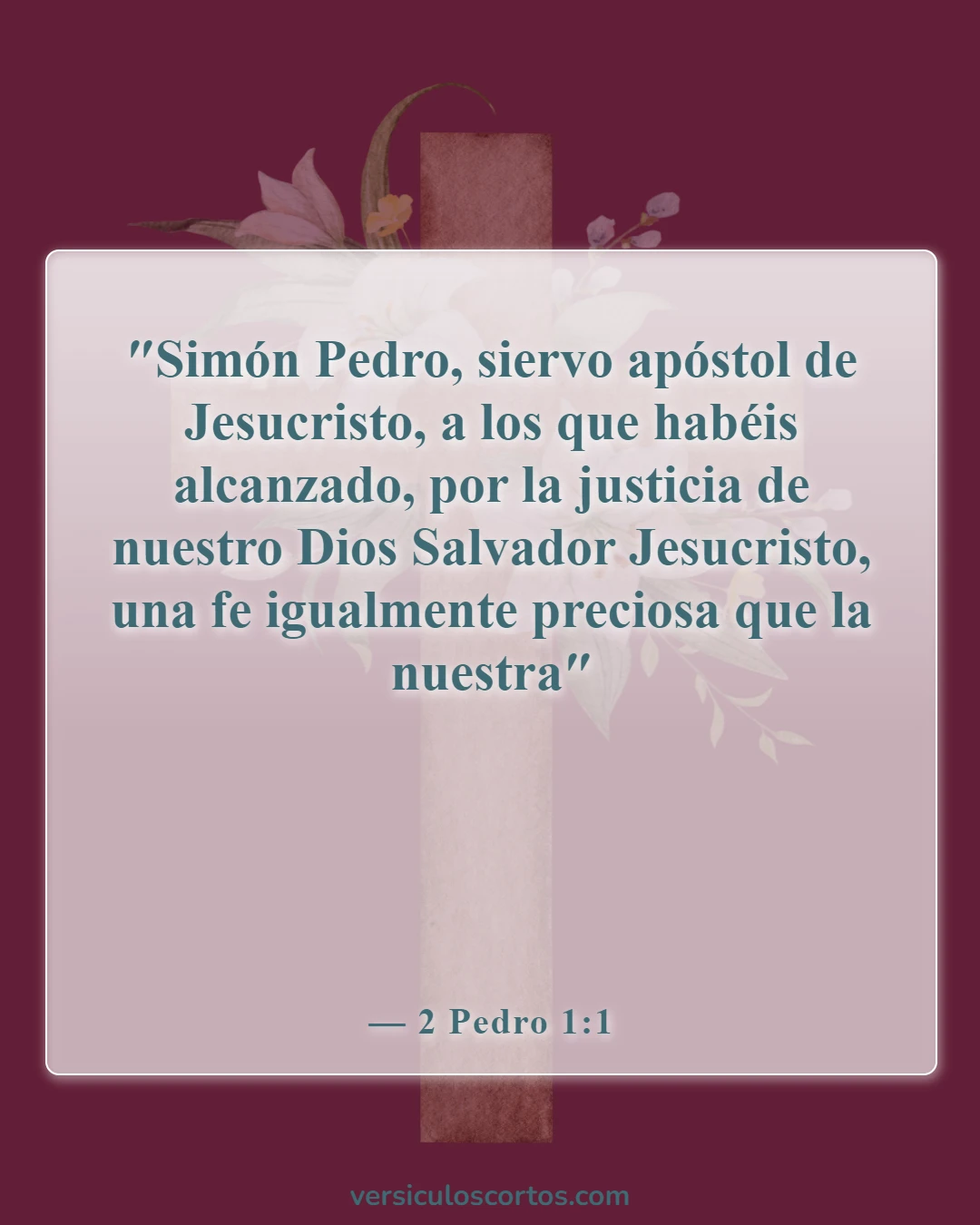 Versículos de la Biblia sobre Jesús como imagen de Dios (2 Pedro 1:1)
