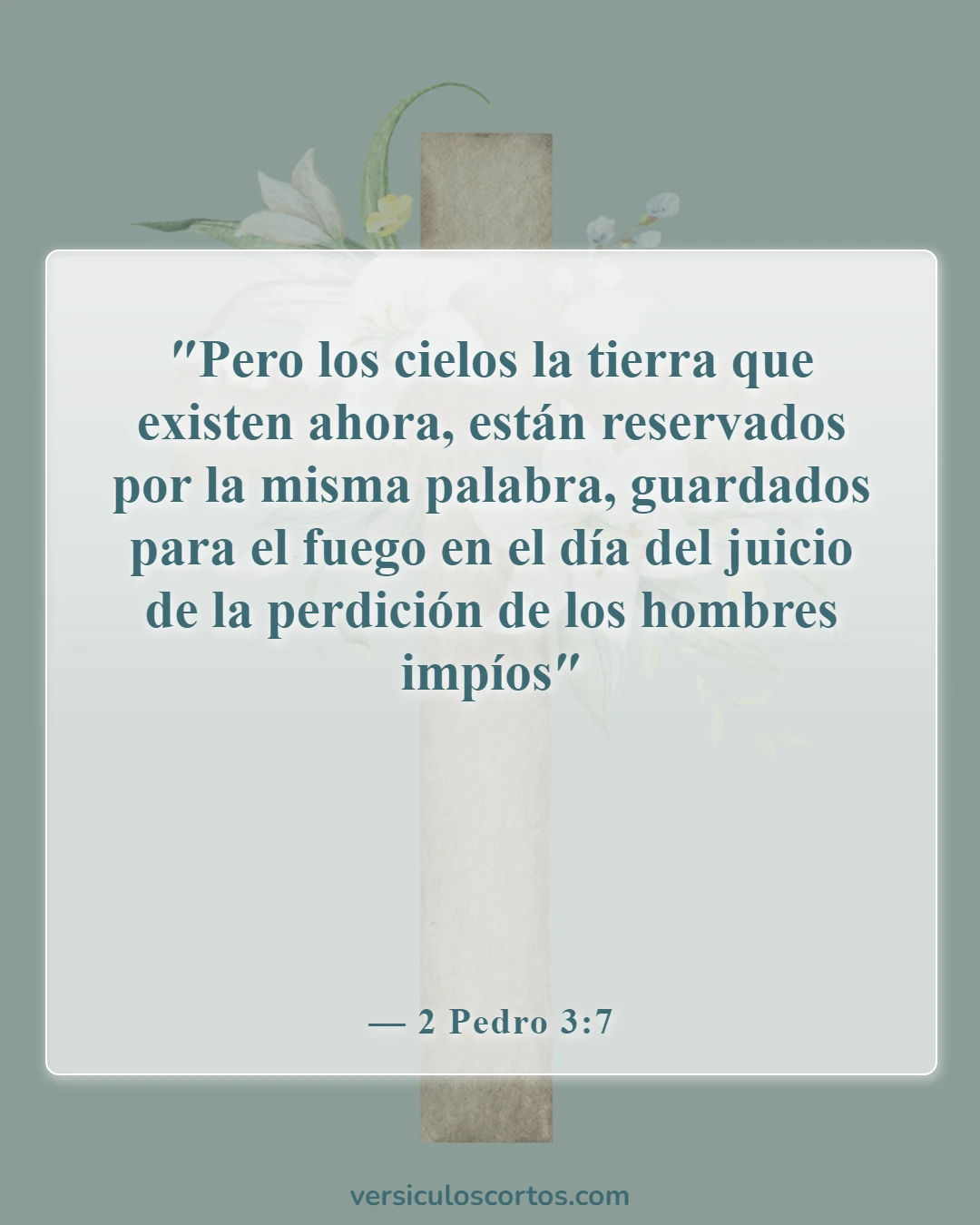 Versículos bíblicos sobre el juicio de Cristo (2 Pedro 3:7)