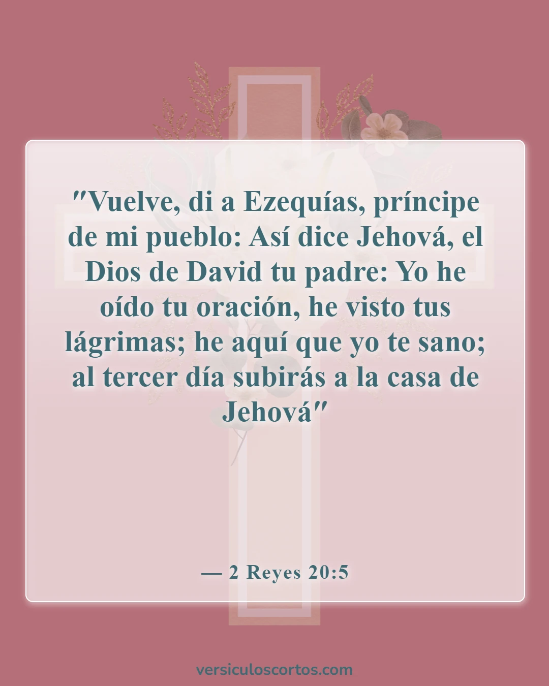 Versículos de la Biblia sobre pedir en oración (2 Reyes 20:5)
