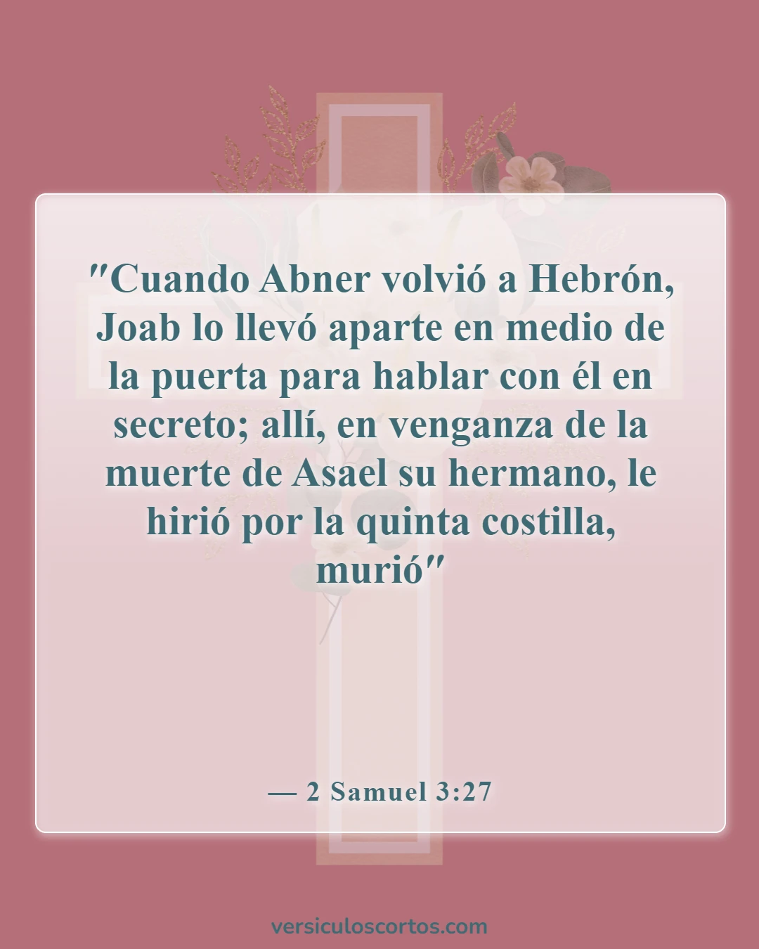 Versículos de la Biblia sobre el asesinato (2 Samuel 3:27)