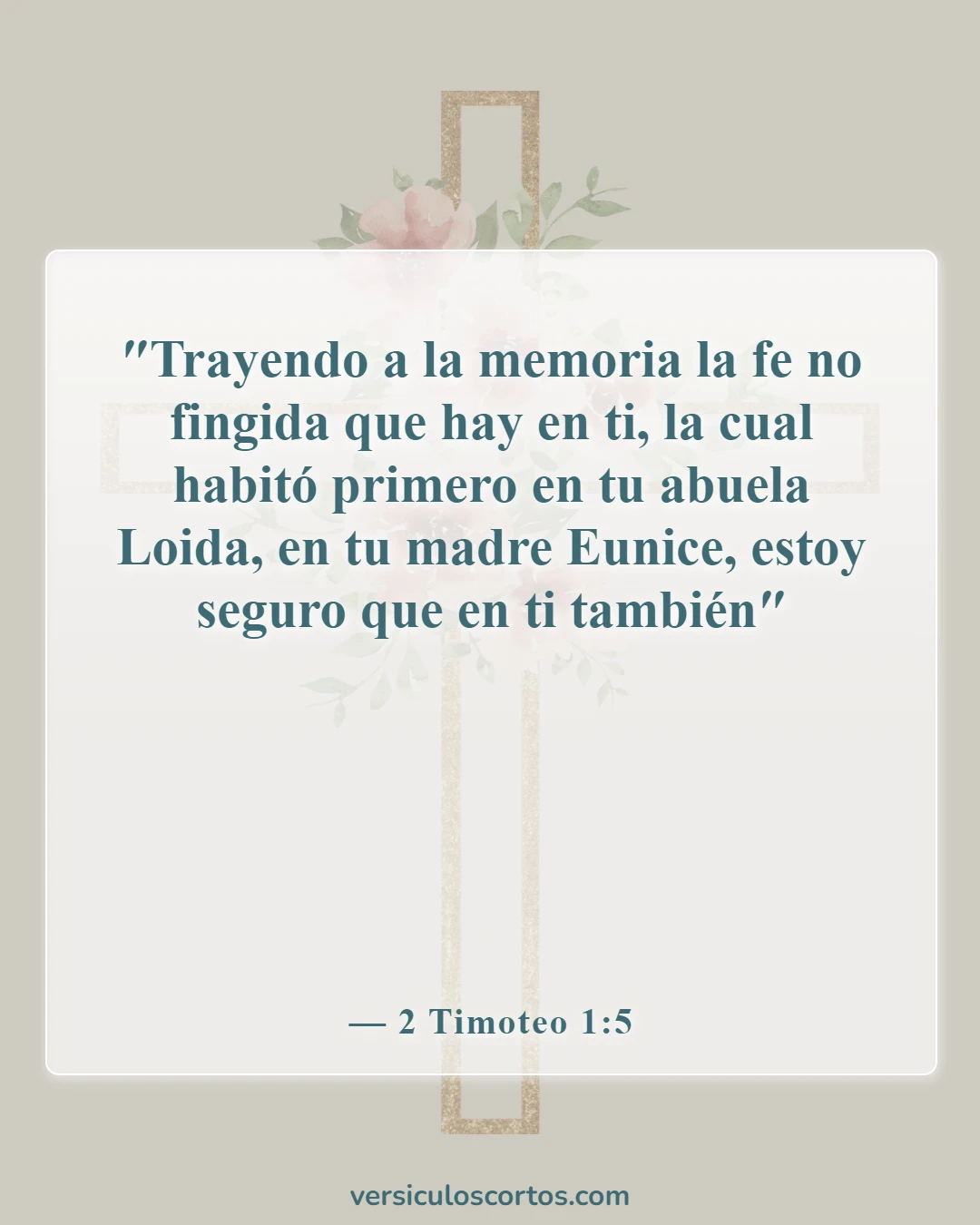 Versículos bíblicos sobre cuidar de tu familia (2 Timoteo 1:5)