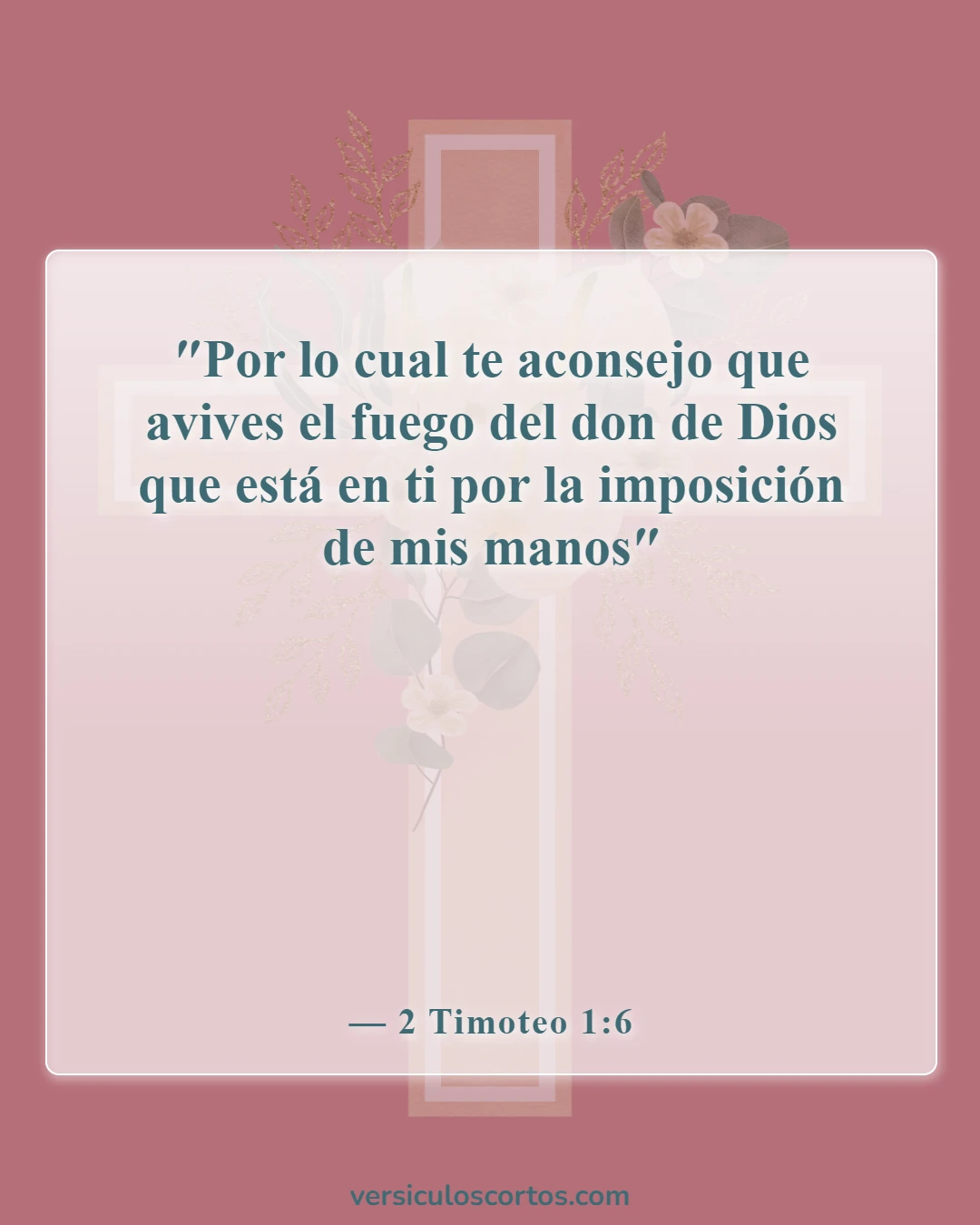Versículos de la Biblia sobre los dones del Espíritu Santo (2 Timoteo 1:6)