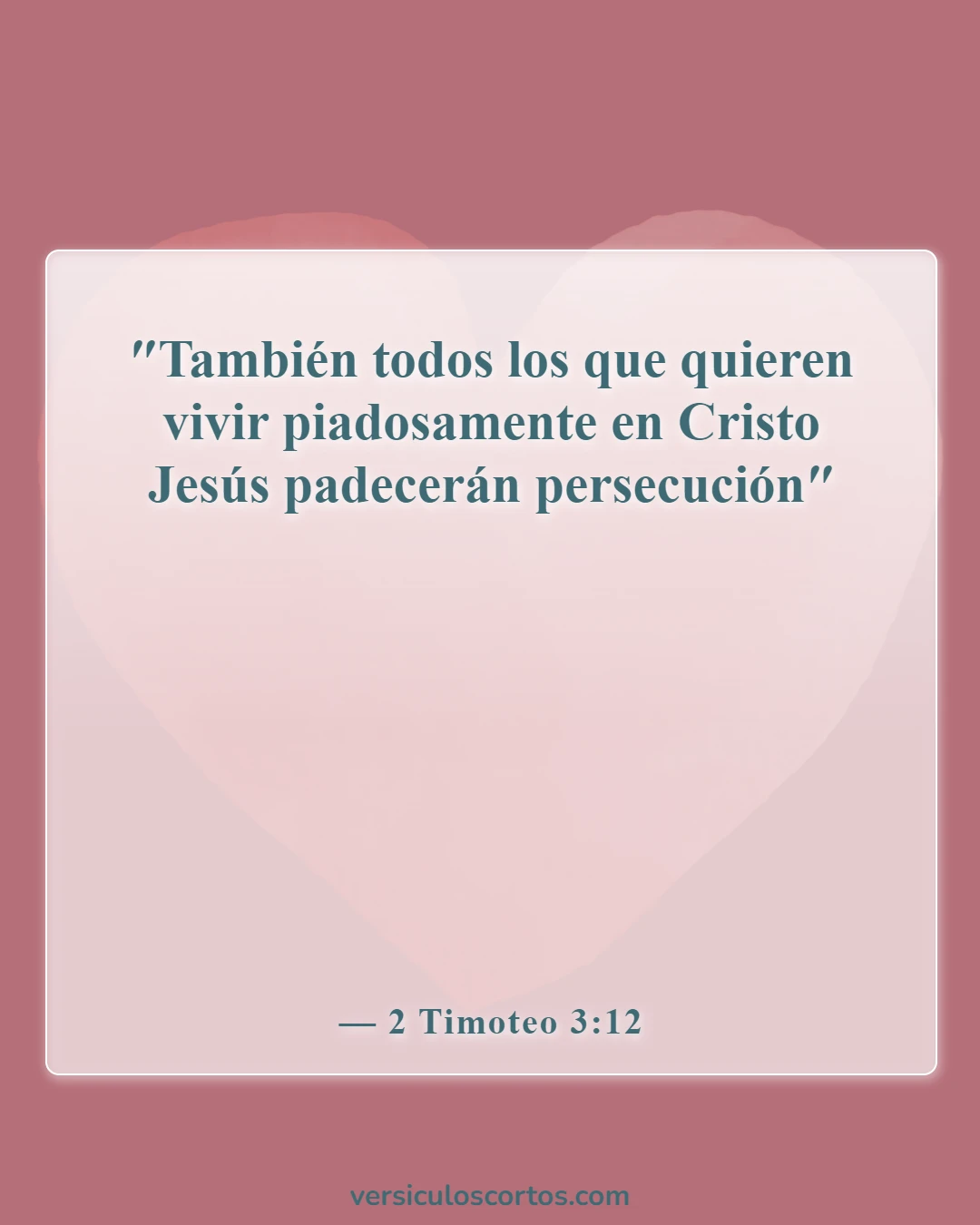 Versículos de la Biblia sobre las personas que no te quieren (2 Timoteo 3:12)