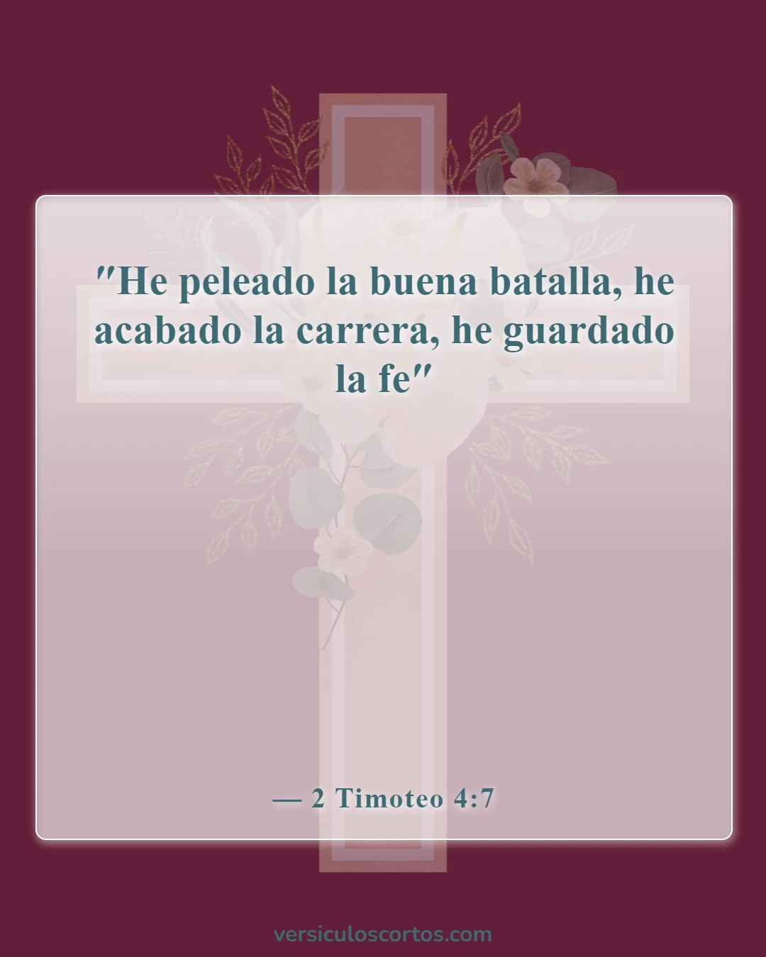 Versículos de la Biblia sobre la fe (2 Timoteo 4:7)
