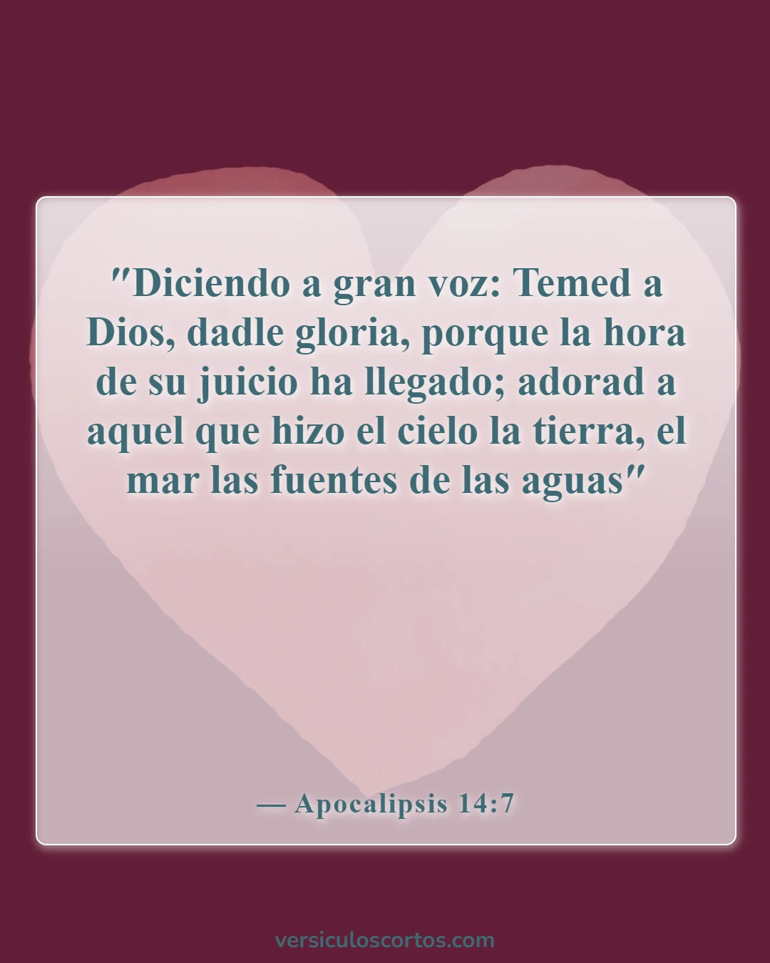 Versículos bíblicos sobre el juicio (Apocalipsis 14:7)