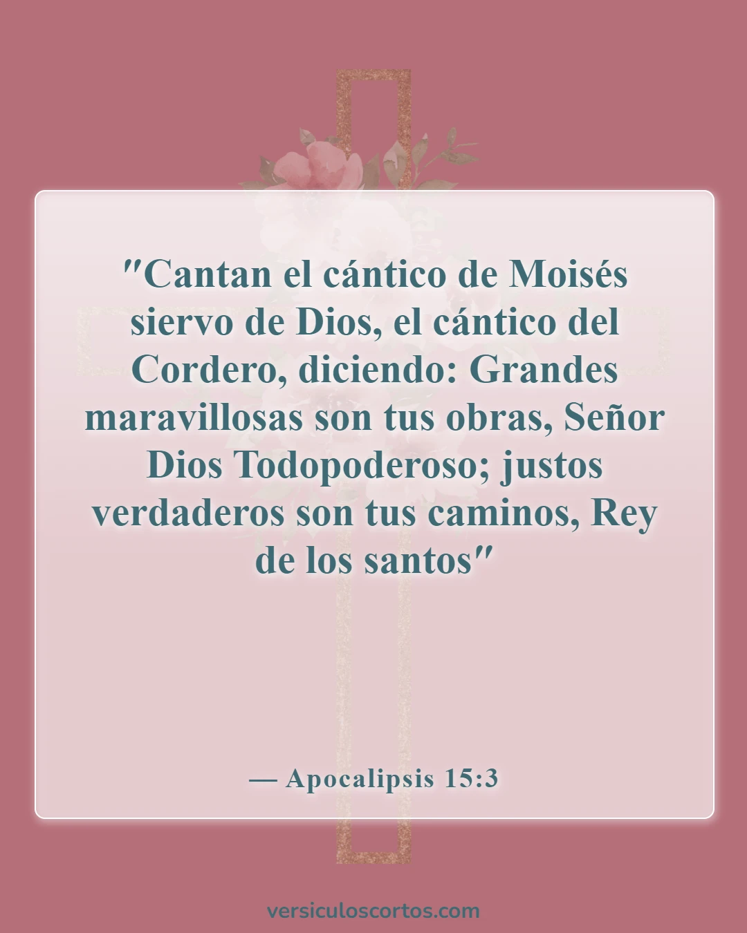 Versículos de la Biblia sobre Jehová (Apocalipsis 15:3)