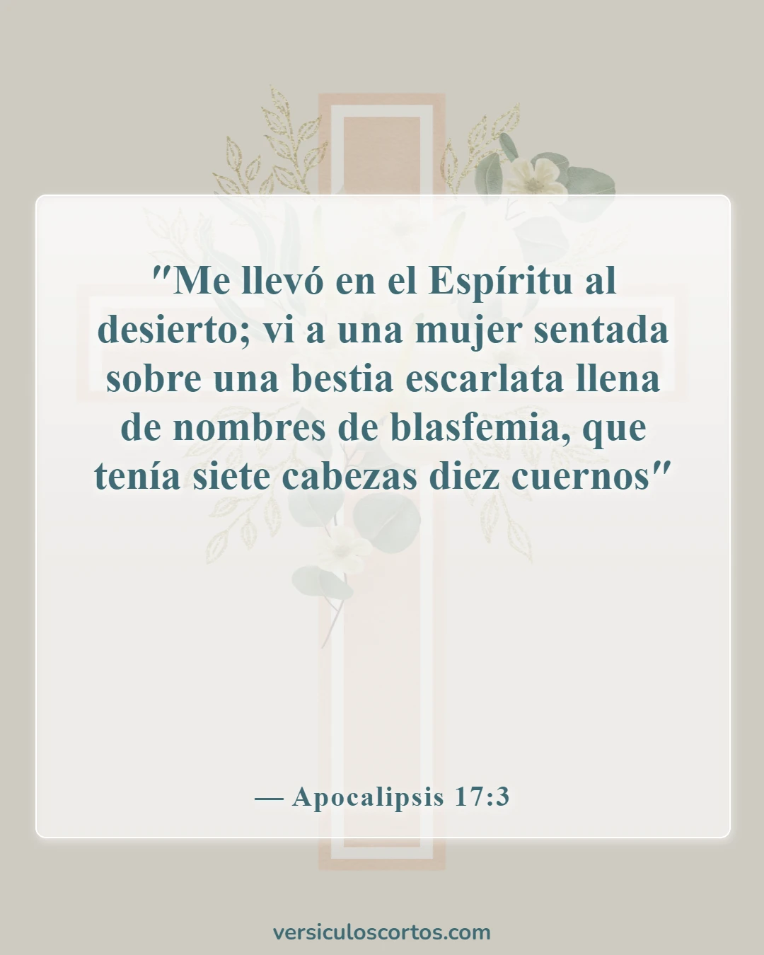 Versículos bíblicos sobre el Anticristo (Apocalipsis 17:3)