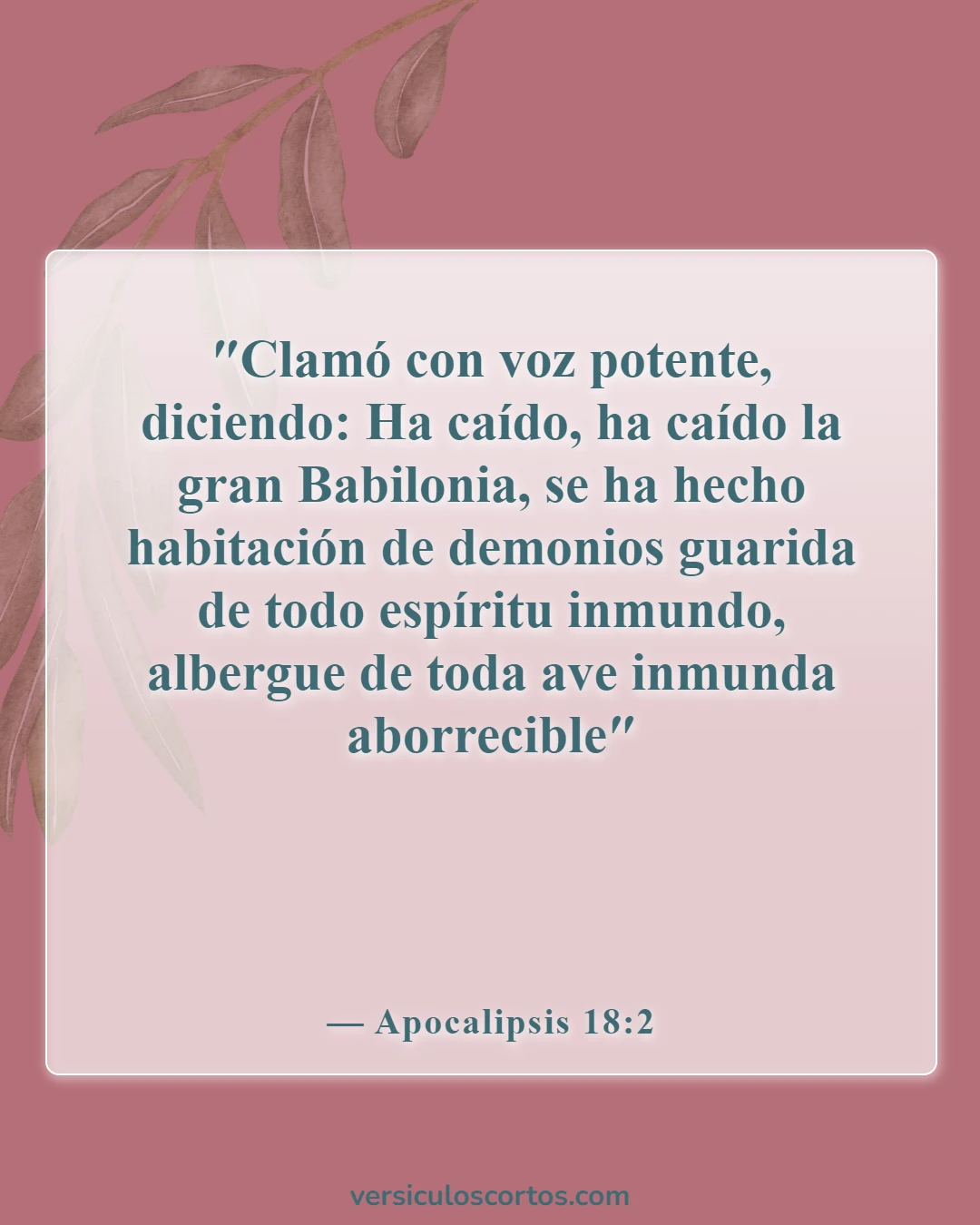 Versículos de la Biblia sobre demonios (Apocalipsis 18:2)
