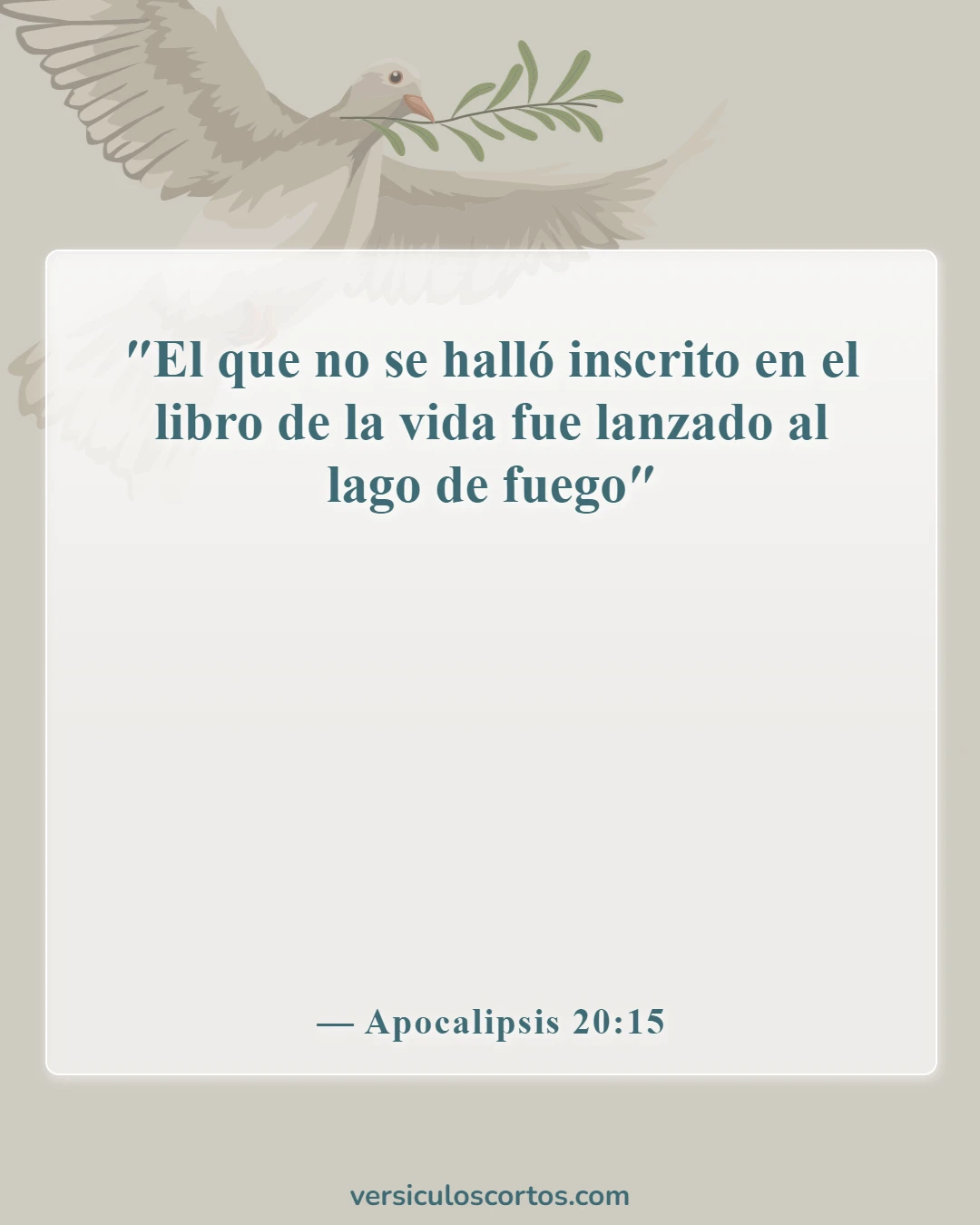 Versículos de la Biblia sobre la separación de Dios (Apocalipsis 20:15)
