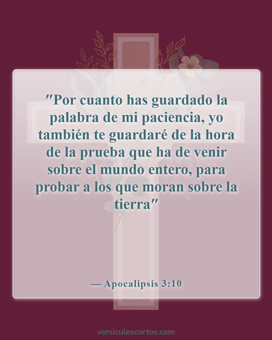 Versículos de la Biblia sobre las tentaciones (Apocalipsis 3:10)