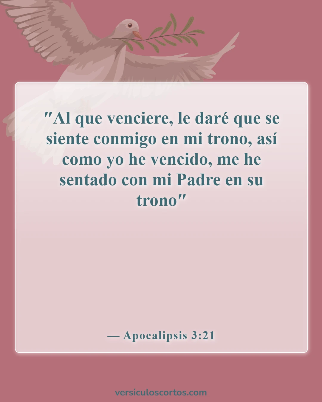 Versículos bíblicos sobre la exaltación de Cristo (Apocalipsis 3:21)