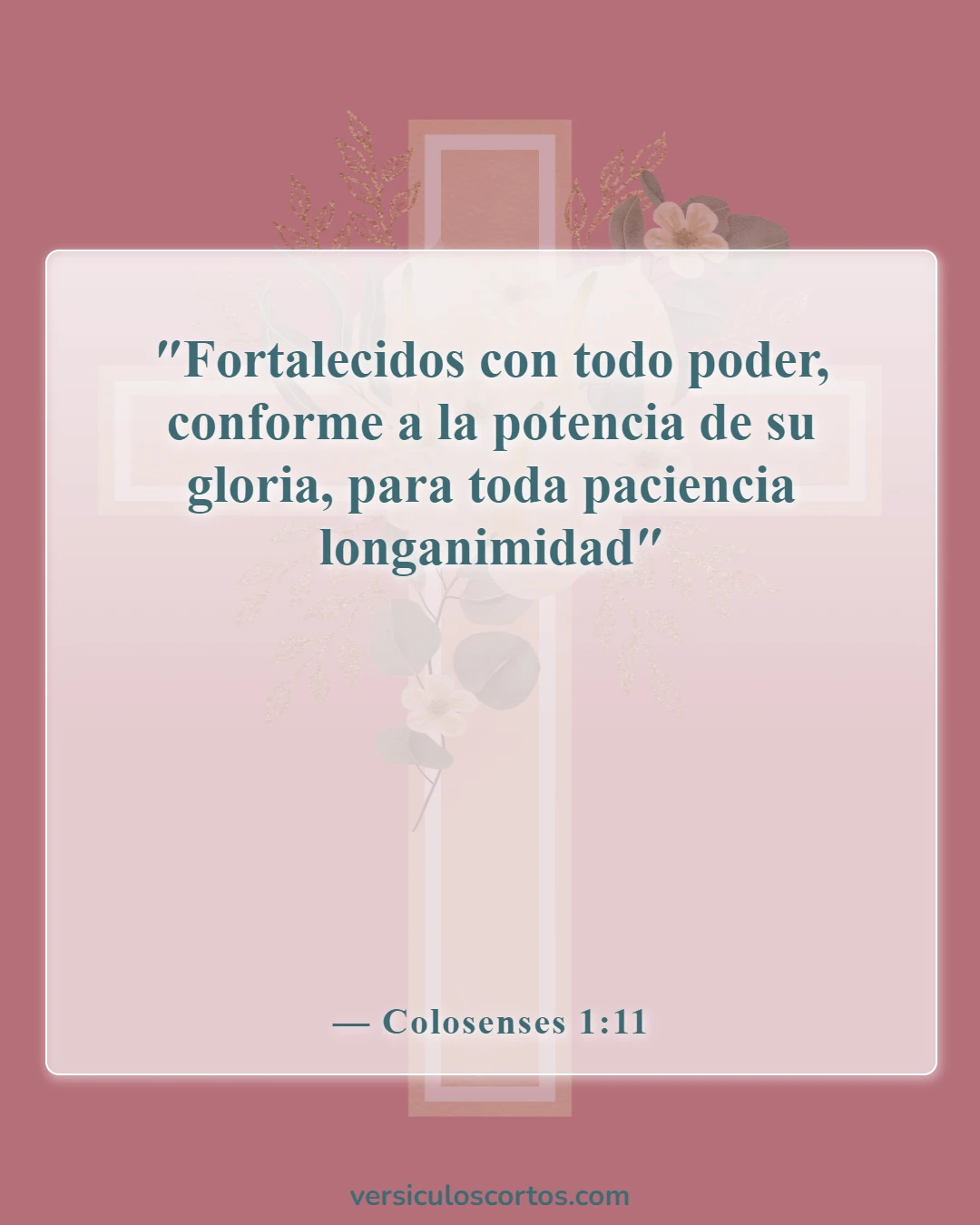 Versículos de la Biblia sobre nunca rendirse (Colosenses 1:11)
