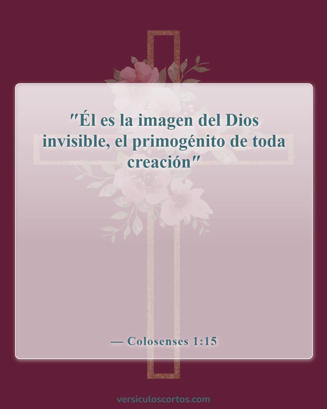 Versículos de la Biblia sobre Jesús como imagen de Dios (Colosenses 1:15)