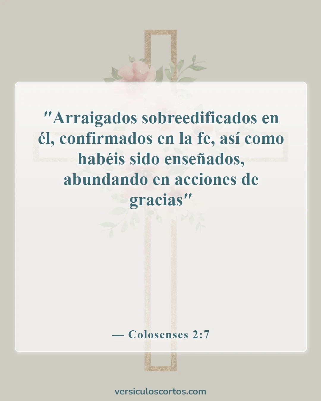 Versículos de la Biblia sobre la fe (Colosenses 2:7)