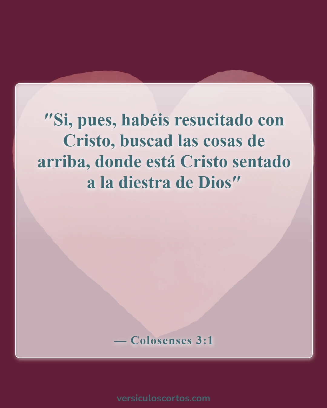Versículos de la Biblia sobre Jesús como imagen de Dios (Colosenses 3:1)