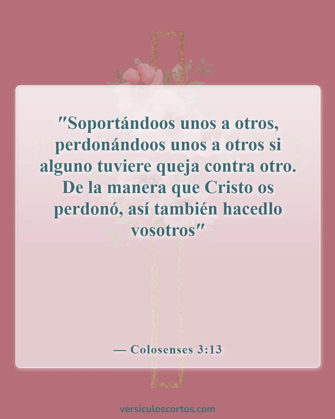 Versículos de la Biblia para parejas en tiempos difíciles (Colosenses 3:13)