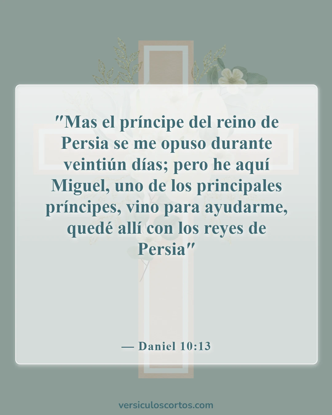 Versículos de la Biblia sobre ángeles y humanos (Daniel 10:13)