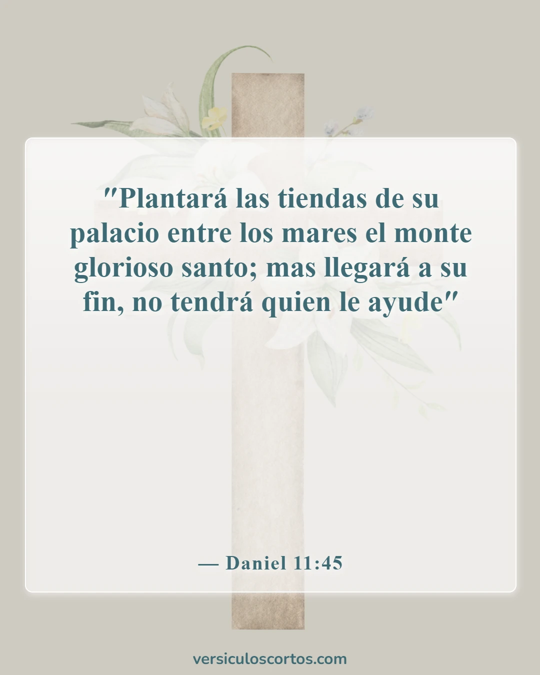 Versículos bíblicos sobre el Anticristo (Daniel 11:45)
