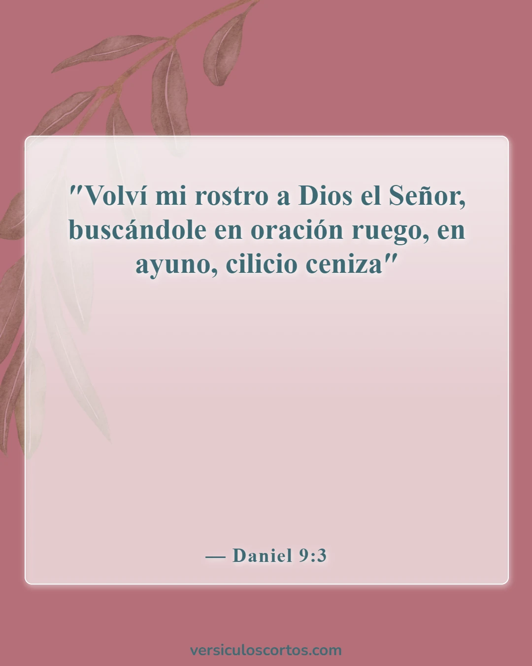 Versículos bíblicos sobre el poder de la oración (Daniel 9:3)