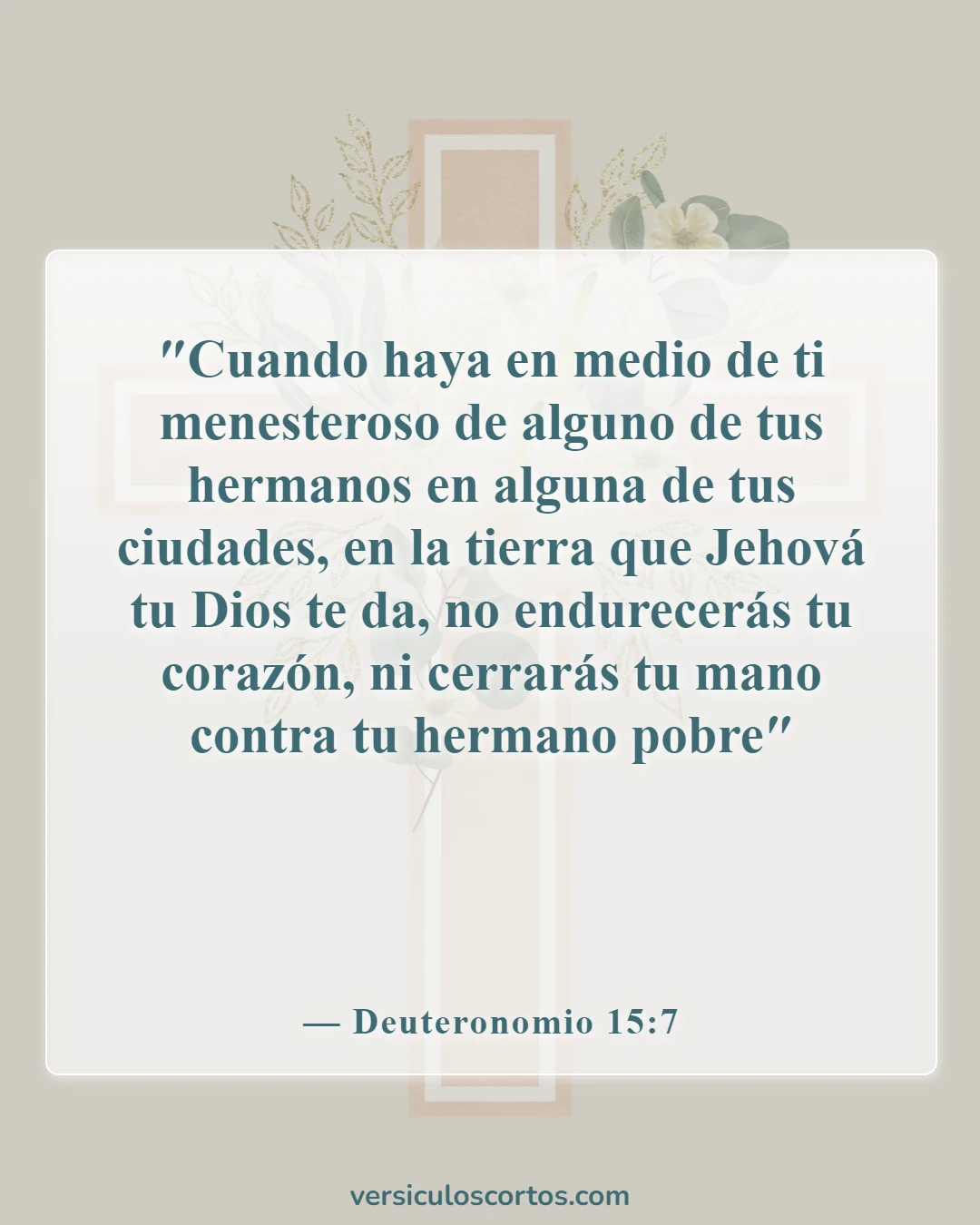 Versículos de la Biblia sobre ayudar a los necesitados (Deuteronomio 15:7)