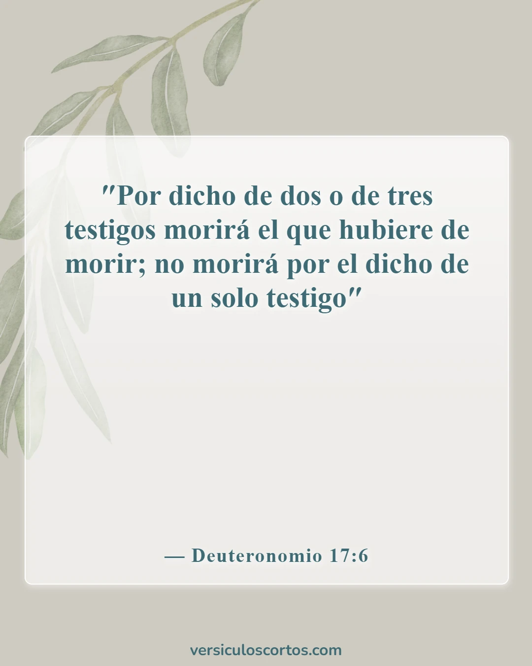 Versículos de la Biblia sobre matar (Deuteronomio 17:6)