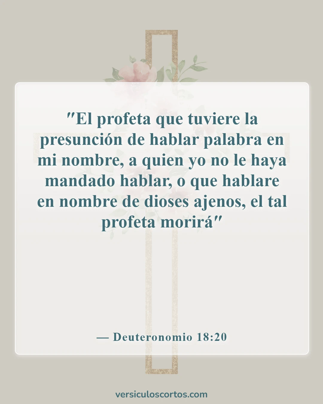 Versículos de la Biblia sobre falsos profetas (Deuteronomio 18:20)