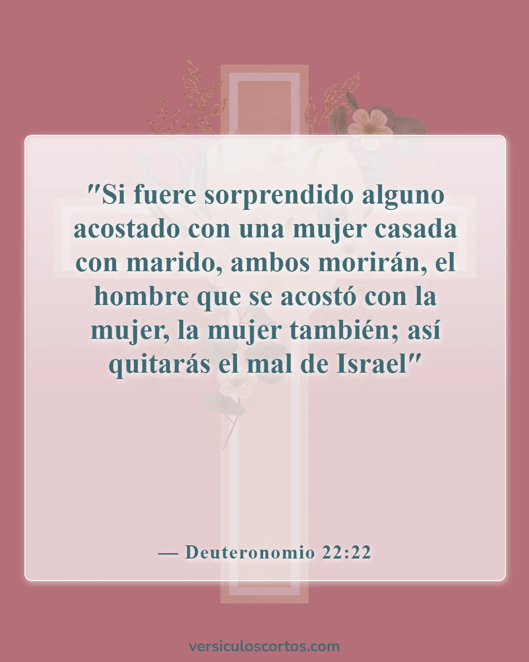 Versículos de la Biblia sobre el adulterio (Deuteronomio 22:22)