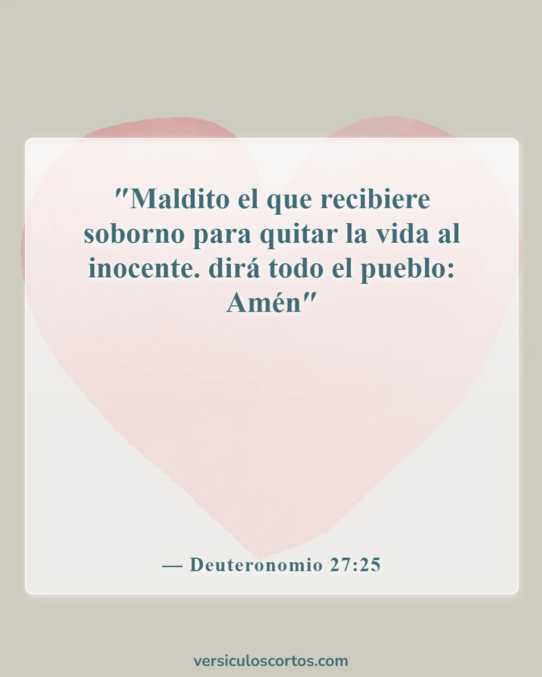 Versículos bíblicos sobre el aborto (Deuteronomio 27:25)