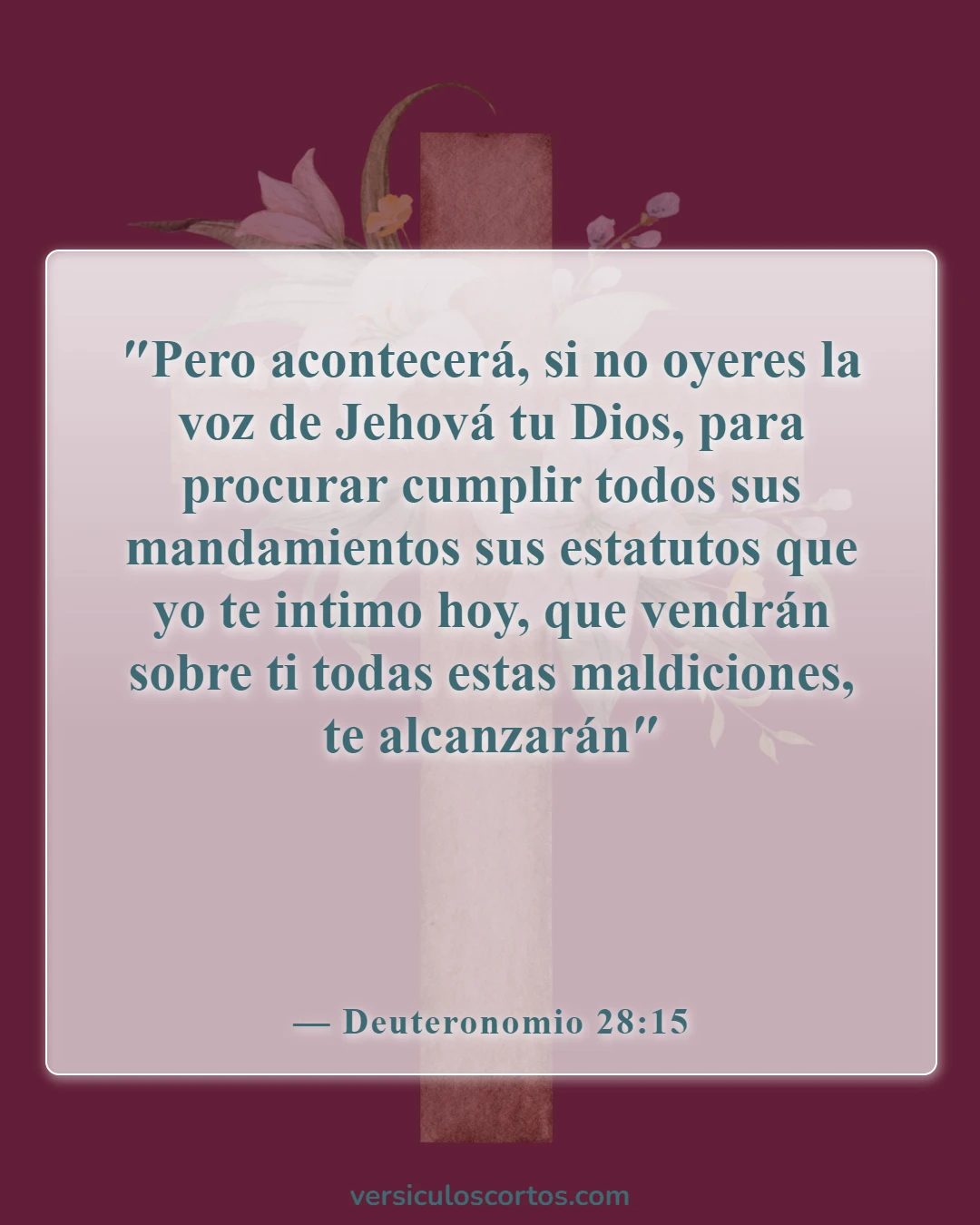 Versículos de la Biblia sobre bendiciones y maldiciones (Deuteronomio 28:15)