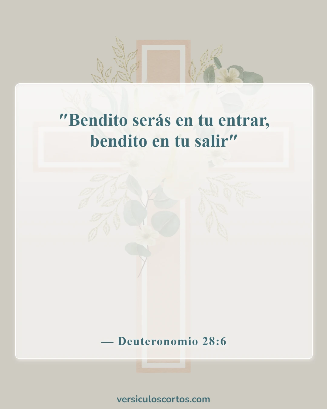 Versículos bíblicos sobre bendecir a alguien (Deuteronomio 28:6)