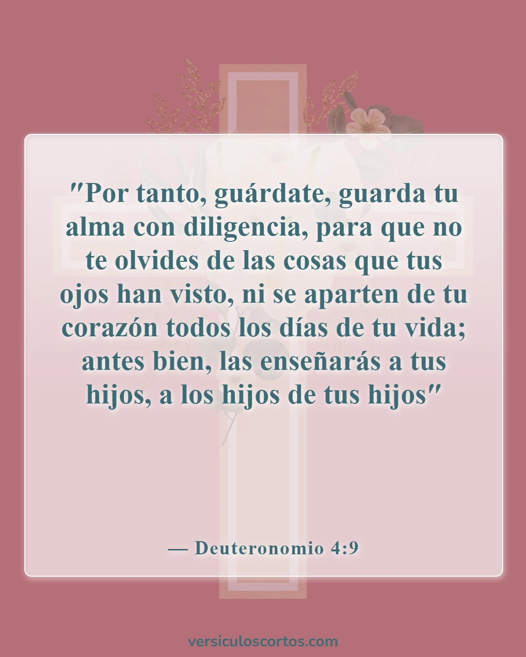 Versículos bíblicos sobre honrar a los niños (Deuteronomio 4:9)
